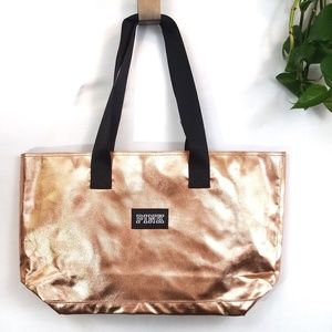 ~~SOLD~~ PINK Rose Gold Metallic Sheen Tote Bag